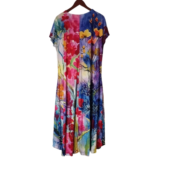 NWOT Maxi Dress Casual Floral with Pockets - Picture 4 of 8